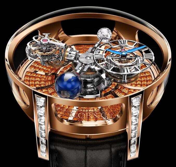 Jacob & Co. ASTRONOMIA TOURBILLON BAGUETTE ORANGE SAPPHIRES Watch Replica AT800.40.BO.UA.B Jacob and Co Watch Price